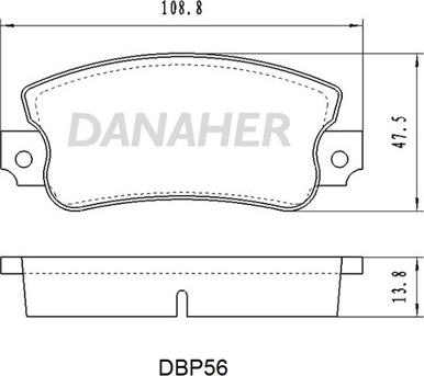 Danaher DBP56 - Kit pastiglie freno, Freno a disco autozon.pro