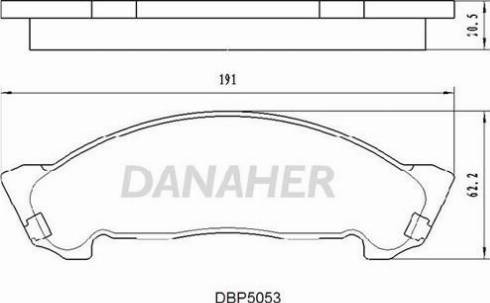 Danaher DBP5053 - Kit pastiglie freno, Freno a disco autozon.pro