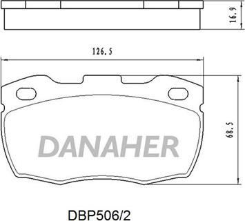 Danaher DBP506/2 - Kit pastiglie freno, Freno a disco autozon.pro