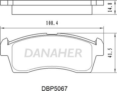 Danaher DBP5067 - Kit pastiglie freno, Freno a disco autozon.pro