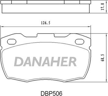 Danaher DBP506 - Kit pastiglie freno, Freno a disco autozon.pro