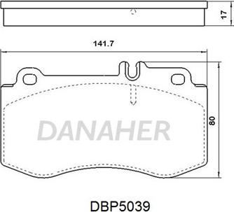 Danaher DBP5039 - Kit pastiglie freno, Freno a disco autozon.pro