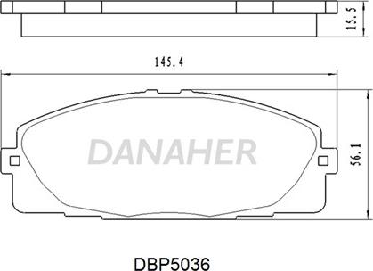 Danaher DBP5036 - Kit pastiglie freno, Freno a disco autozon.pro