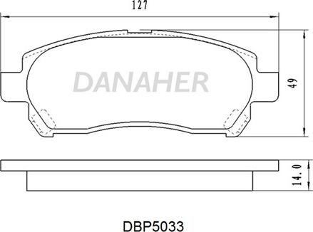 Danaher DBP5033 - Kit pastiglie freno, Freno a disco autozon.pro