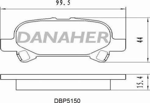 Danaher DBP5150 - Kit pastiglie freno, Freno a disco autozon.pro