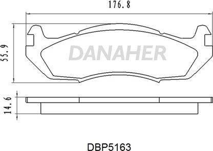 Danaher DBP5163 - Kit pastiglie freno, Freno a disco autozon.pro