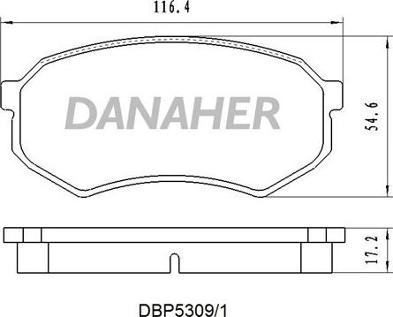 Danaher DBP5309/1 - Kit pastiglie freno, Freno a disco autozon.pro