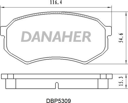 Danaher DBP5309 - Kit pastiglie freno, Freno a disco autozon.pro