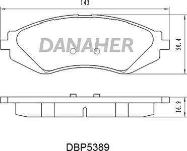 Danaher DBP5389 - Kit pastiglie freno, Freno a disco autozon.pro