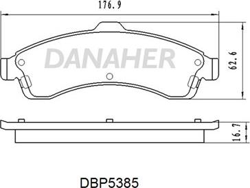 Danaher DBP5385 - Kit pastiglie freno, Freno a disco autozon.pro