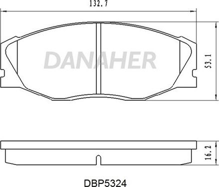 Danaher DBP5324 - Kit pastiglie freno, Freno a disco autozon.pro