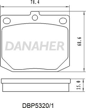 Danaher DBP5320/1 - Kit pastiglie freno, Freno a disco autozon.pro