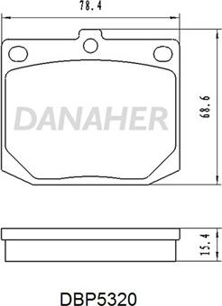 Danaher DBP5320 - Kit pastiglie freno, Freno a disco autozon.pro