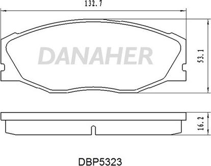 Danaher DBP5323 - Kit pastiglie freno, Freno a disco autozon.pro