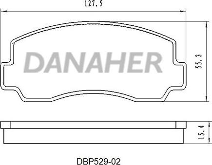 Danaher DBP529-02 - Kit pastiglie freno, Freno a disco autozon.pro