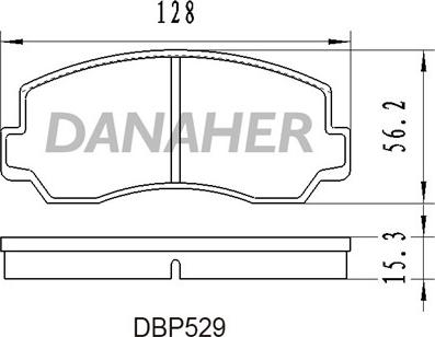 Danaher DBP529 - Kit pastiglie freno, Freno a disco autozon.pro