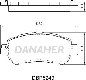 Danaher DBP5249 - Kit pastiglie freno, Freno a disco autozon.pro