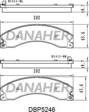 Danaher DBP5246 - Kit pastiglie freno, Freno a disco autozon.pro