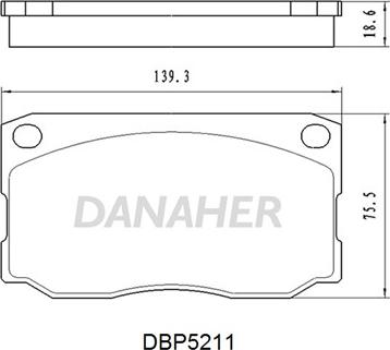 Danaher DBP521/1 - Kit pastiglie freno, Freno a disco autozon.pro