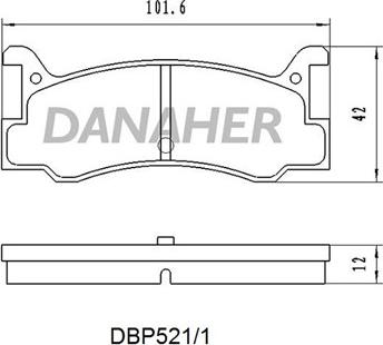 Danaher DBP521/1 - Kit pastiglie freno, Freno a disco autozon.pro