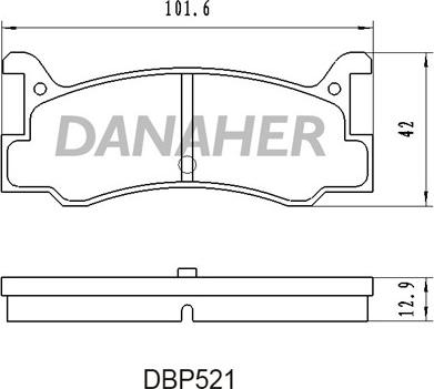 Danaher DBP521 - Kit pastiglie freno, Freno a disco autozon.pro