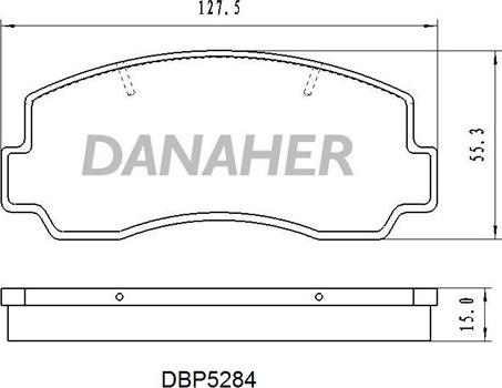 Danaher DBP5284 - Kit pastiglie freno, Freno a disco autozon.pro