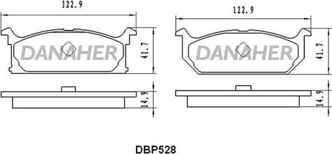 Danaher DBP528 - Kit pastiglie freno, Freno a disco autozon.pro