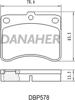 Danaher DBP578 - Kit pastiglie freno, Freno a disco autozon.pro