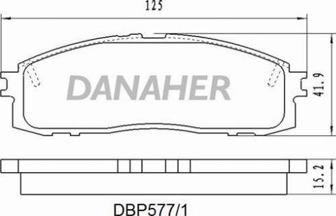 Danaher DBP577/1 - Kit pastiglie freno, Freno a disco autozon.pro