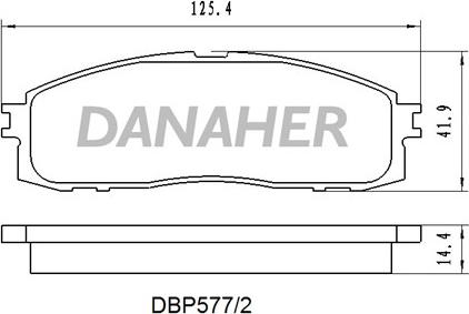 Danaher DBP577/2 - Kit pastiglie freno, Freno a disco autozon.pro