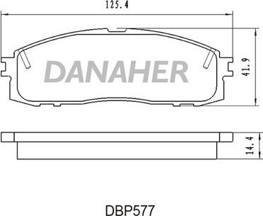 Danaher DBP577 - Kit pastiglie freno, Freno a disco autozon.pro