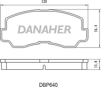 Danaher DBP640 - Kit pastiglie freno, Freno a disco autozon.pro