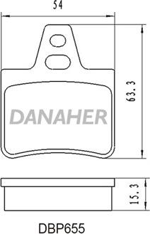 Danaher DBP655 - Kit pastiglie freno, Freno a disco autozon.pro