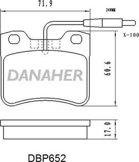 Danaher DBP652 - Kit pastiglie freno, Freno a disco autozon.pro