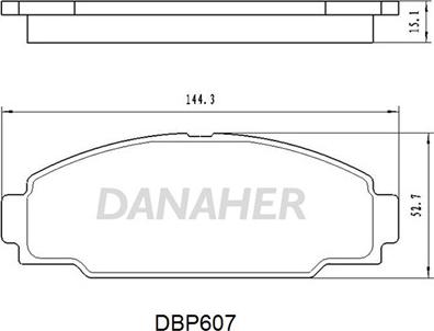 Danaher DBP607 - Kit pastiglie freno, Freno a disco autozon.pro