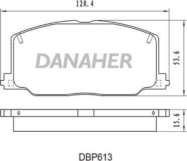 Danaher DBP613 - Kit pastiglie freno, Freno a disco autozon.pro