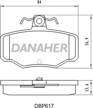 Danaher DBP617 - Kit pastiglie freno, Freno a disco autozon.pro