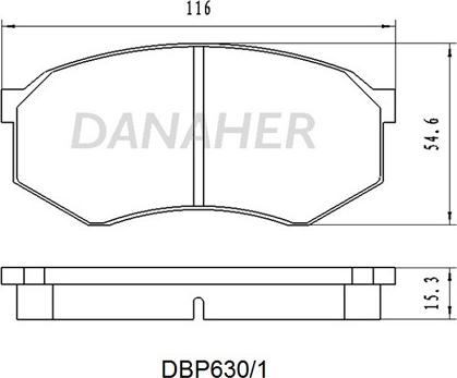 Danaher DBP630/1 - Kit pastiglie freno, Freno a disco autozon.pro