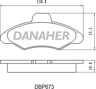 Danaher DBP673 - Kit pastiglie freno, Freno a disco autozon.pro