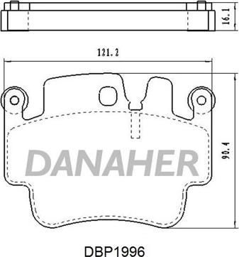 Danaher DBP1996 - Kit pastiglie freno, Freno a disco autozon.pro