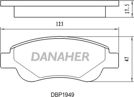 Danaher DBP1949 - Kit pastiglie freno, Freno a disco autozon.pro