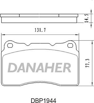 Danaher DBP1944 - Kit pastiglie freno, Freno a disco autozon.pro