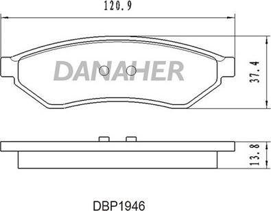 Danaher DBP1946 - Kit pastiglie freno, Freno a disco autozon.pro