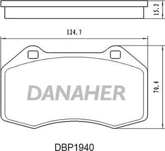 Danaher DBP1940 - Kit pastiglie freno, Freno a disco autozon.pro