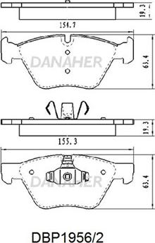 Danaher DBP1956/2 - Kit pastiglie freno, Freno a disco autozon.pro