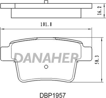 Danaher DBP1957 - Kit pastiglie freno, Freno a disco autozon.pro