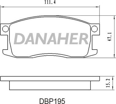 Danaher DBP195 - Kit pastiglie freno, Freno a disco autozon.pro