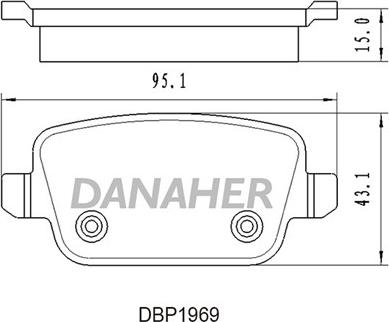 Danaher DBP1969 - Kit pastiglie freno, Freno a disco autozon.pro