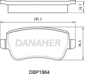 Danaher DBP1964 - Kit pastiglie freno, Freno a disco autozon.pro