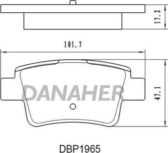 Danaher DBP1965 - Kit pastiglie freno, Freno a disco autozon.pro